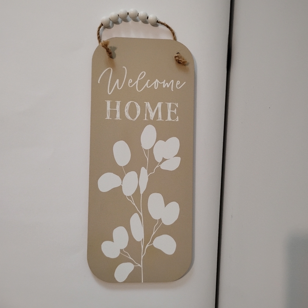 Welcome Home Beige Wall Decor